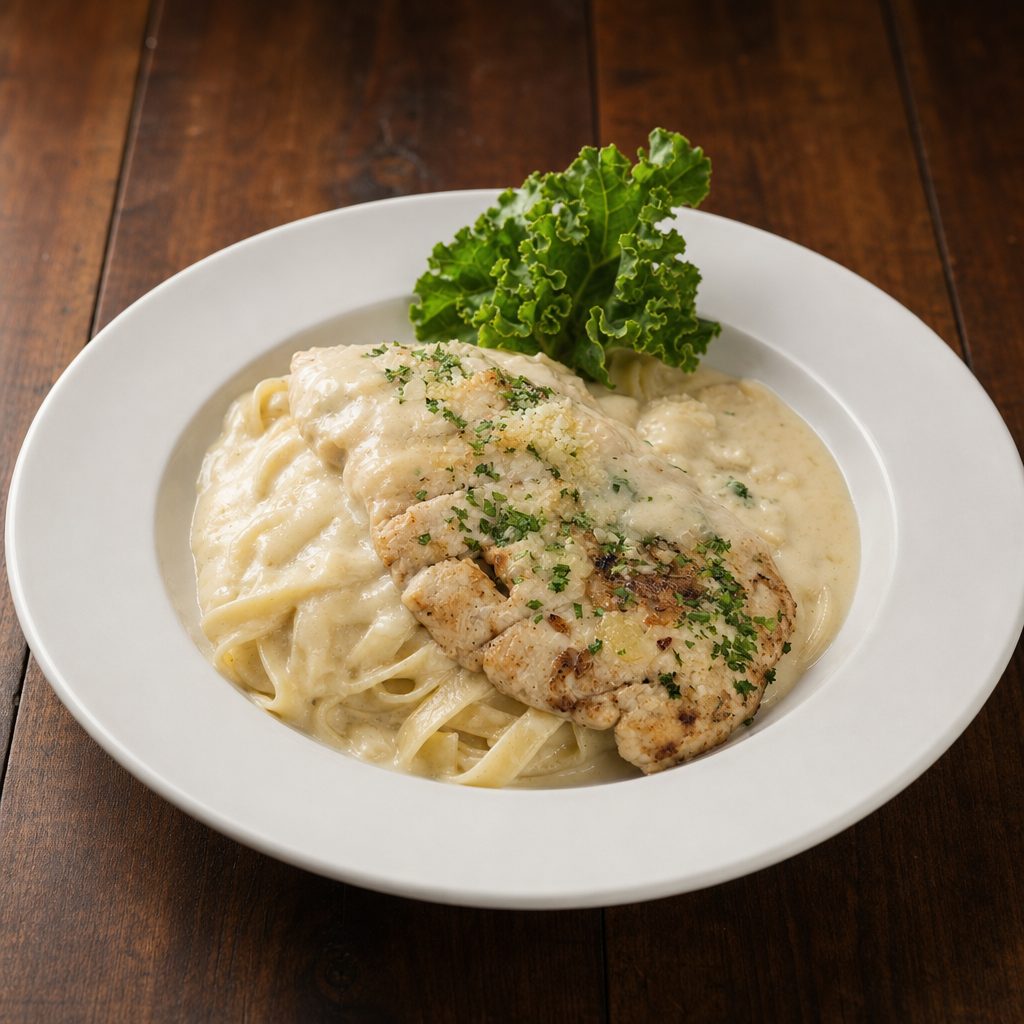 Grilled Chicken Alfredo.
